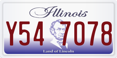 IL license plate Y547078