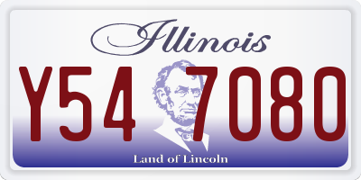 IL license plate Y547080