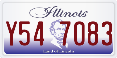 IL license plate Y547083