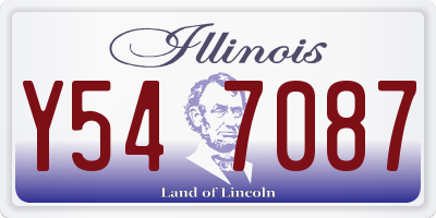 IL license plate Y547087
