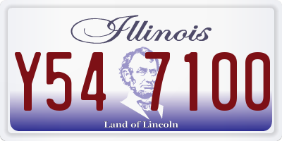 IL license plate Y547100