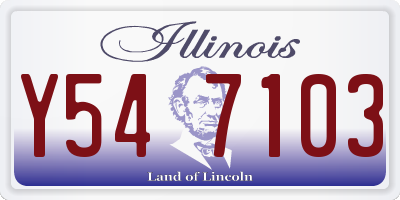 IL license plate Y547103