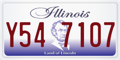 IL license plate Y547107
