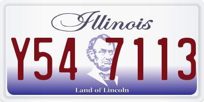 IL license plate Y547113