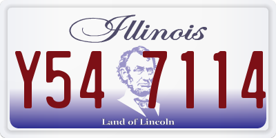 IL license plate Y547114