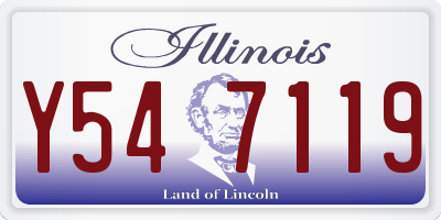 IL license plate Y547119