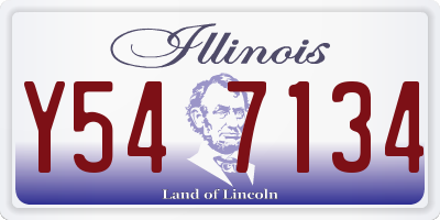 IL license plate Y547134