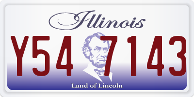 IL license plate Y547143