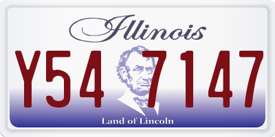 IL license plate Y547147