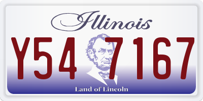 IL license plate Y547167