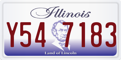 IL license plate Y547183