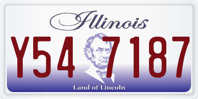 IL license plate Y547187