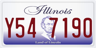 IL license plate Y547190