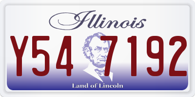 IL license plate Y547192