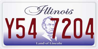 IL license plate Y547204