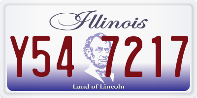 IL license plate Y547217