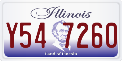 IL license plate Y547260
