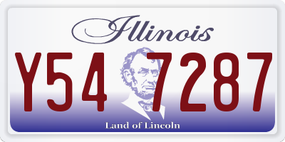 IL license plate Y547287