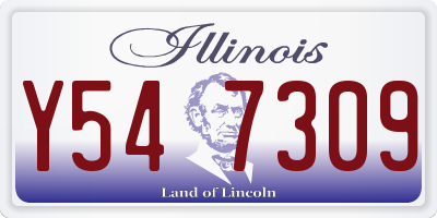 IL license plate Y547309