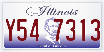 IL license plate Y547313