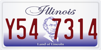 IL license plate Y547314
