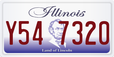 IL license plate Y547320