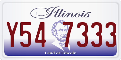IL license plate Y547333