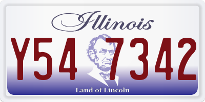 IL license plate Y547342