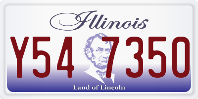 IL license plate Y547350