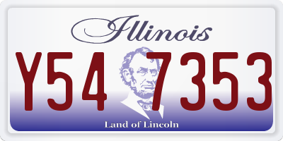 IL license plate Y547353