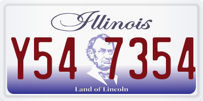 IL license plate Y547354