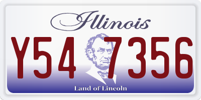 IL license plate Y547356