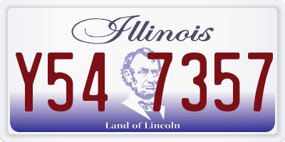 IL license plate Y547357