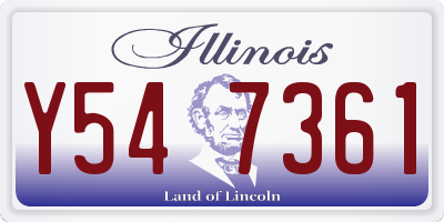 IL license plate Y547361