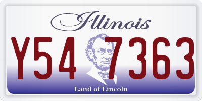 IL license plate Y547363