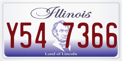 IL license plate Y547366