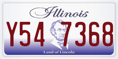 IL license plate Y547368