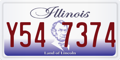 IL license plate Y547374