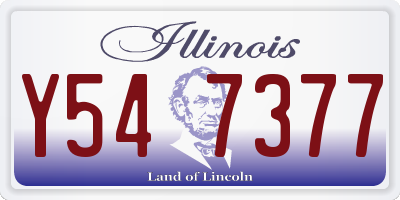 IL license plate Y547377