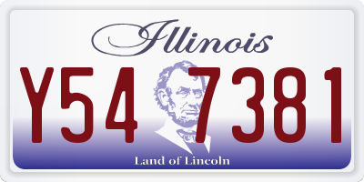 IL license plate Y547381
