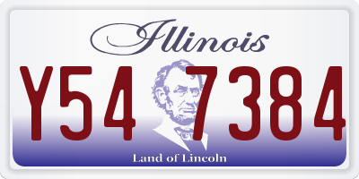 IL license plate Y547384
