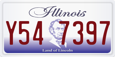 IL license plate Y547397