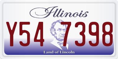 IL license plate Y547398