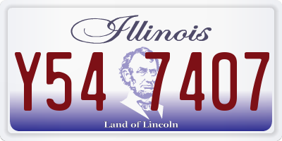 IL license plate Y547407