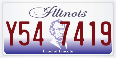 IL license plate Y547419