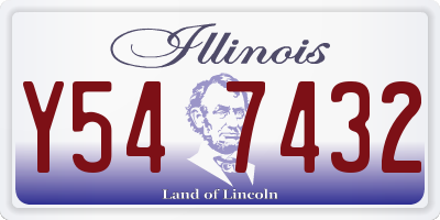 IL license plate Y547432