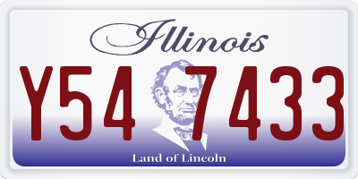IL license plate Y547433