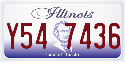 IL license plate Y547436