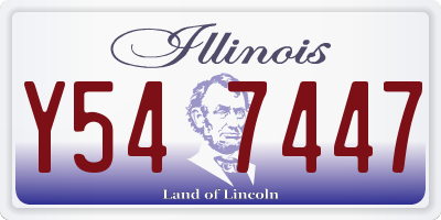 IL license plate Y547447