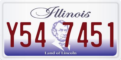IL license plate Y547451